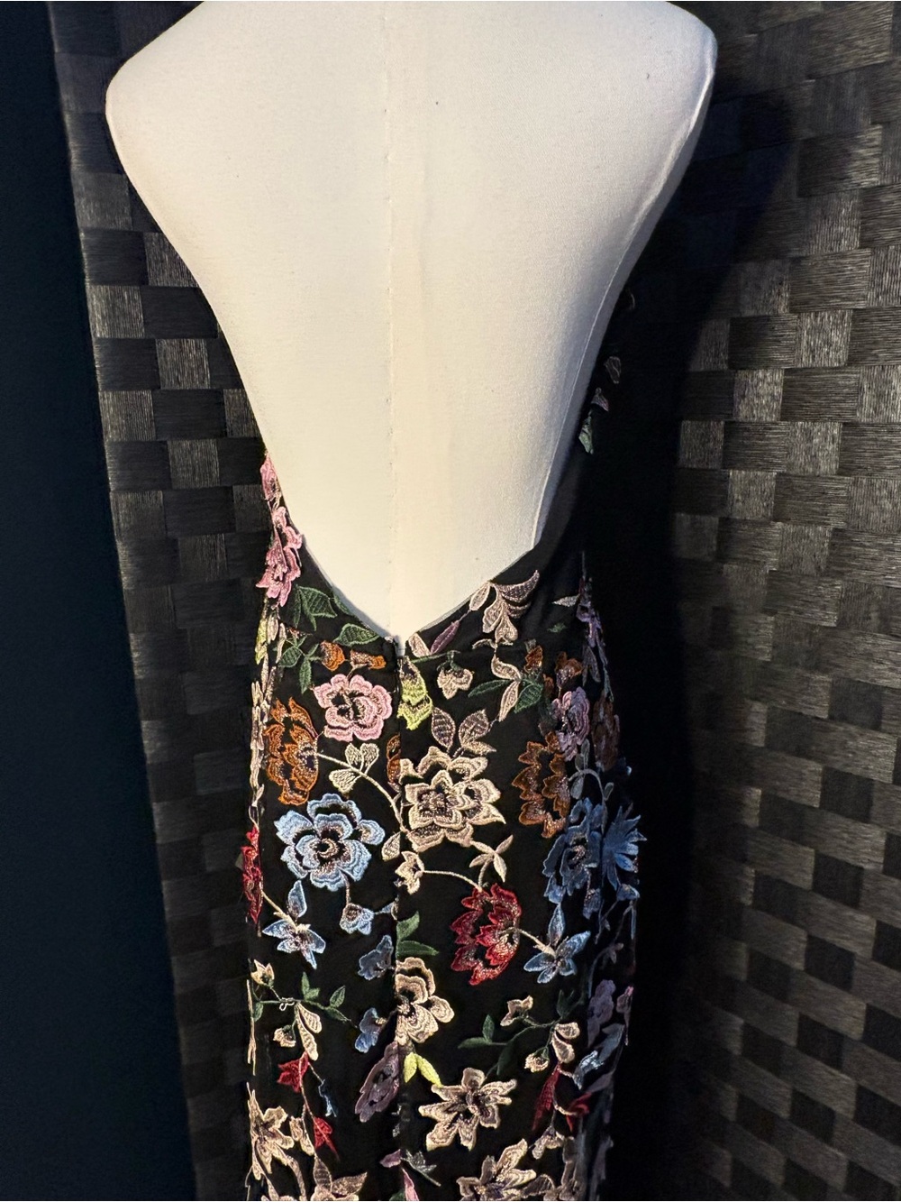 Lulus Infinite Praise Black 3D Floral Embroidered Halter Maxi Dress - Picture 4 of 6